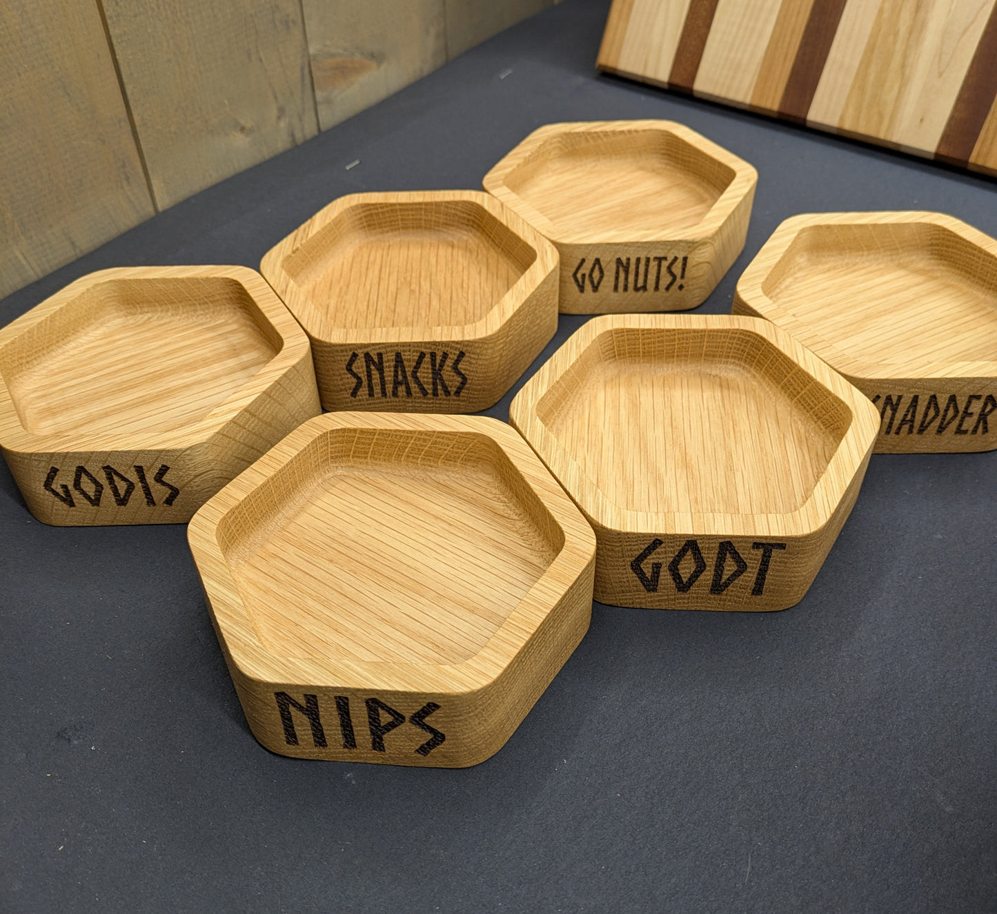 Hexagon skål Snacks