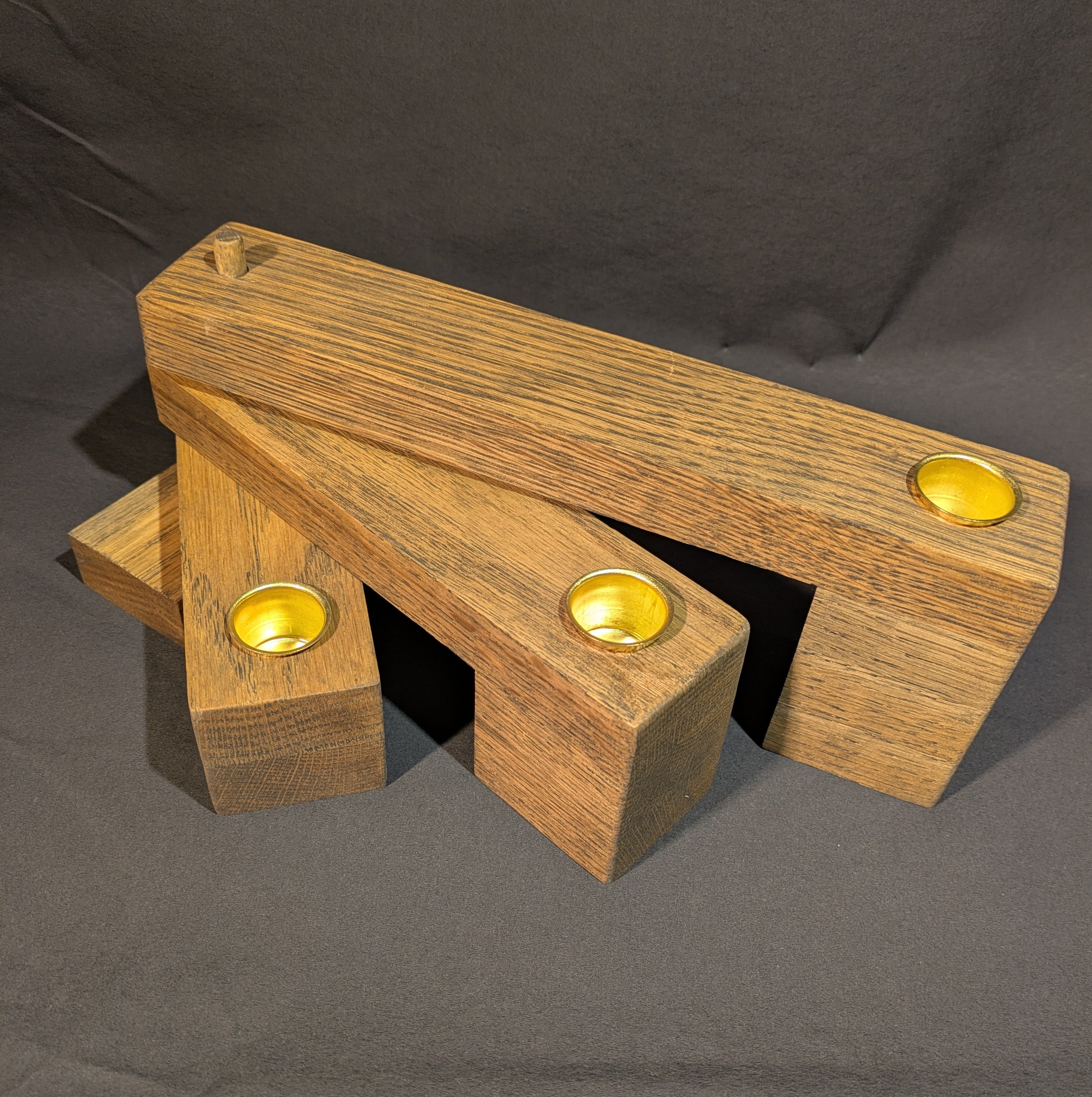 3- armet kronelysholder