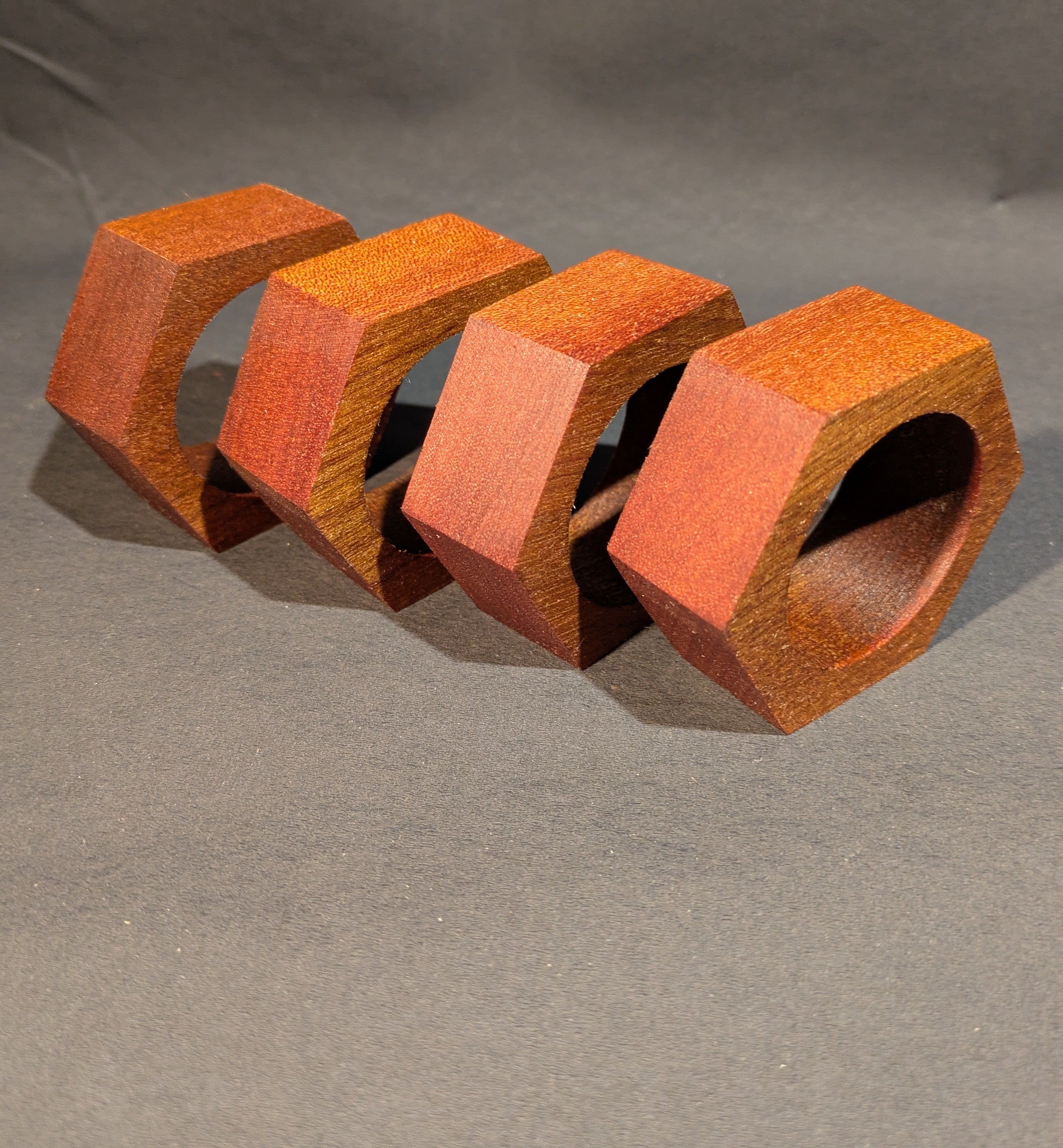 4-pk. heksagon serviettring