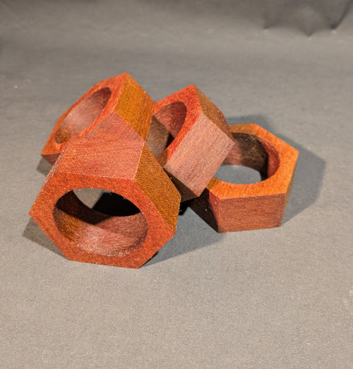 4-pk. heksagon serviettring