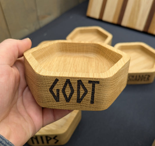 Hexagon skål Godt