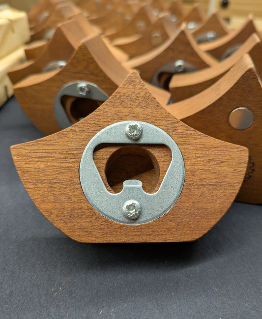 Mahogni flaskeåpner m/magnet